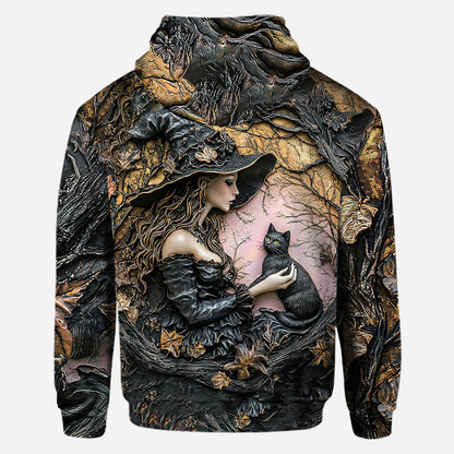 A Witch And Her Black Cat It's A Beautiful Thing - Personalized Witch All Over Shirt