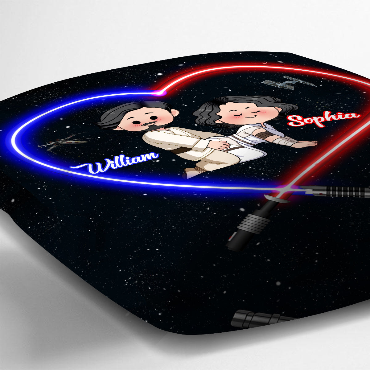 I Love You To The Death Star And Back - Personalized The Force Throw Pillow