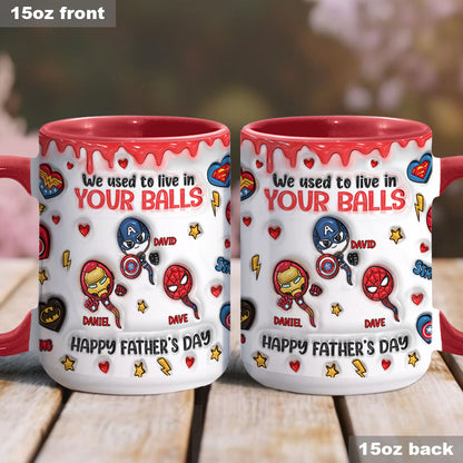 Happy Father's Day - Personalized Marvelous Universe Accent Mug