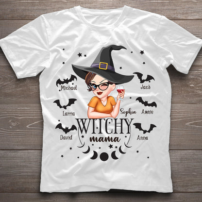 Witchy Mama Grandma - Personalized Witch T-shirt And Hoodie