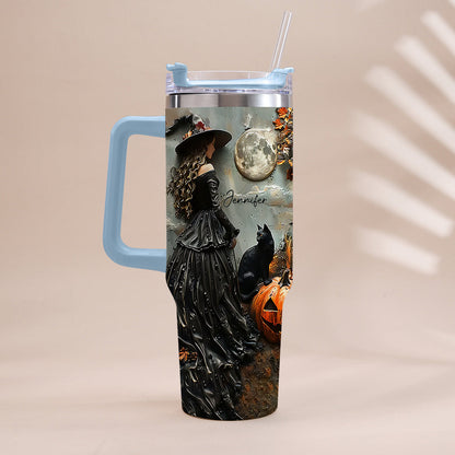 Beautiful Witch - Personalized Witch Tumbler With Handle
