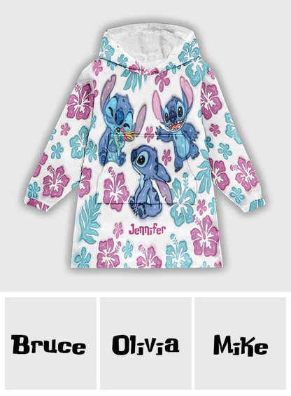Blue Ohana - Personalized Ohana Blanket Hoodie