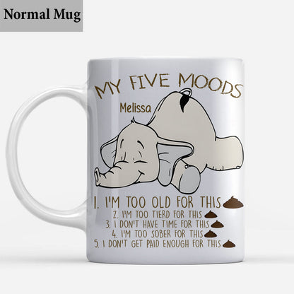 My Five Moods - Personalized Sarcasm Mug