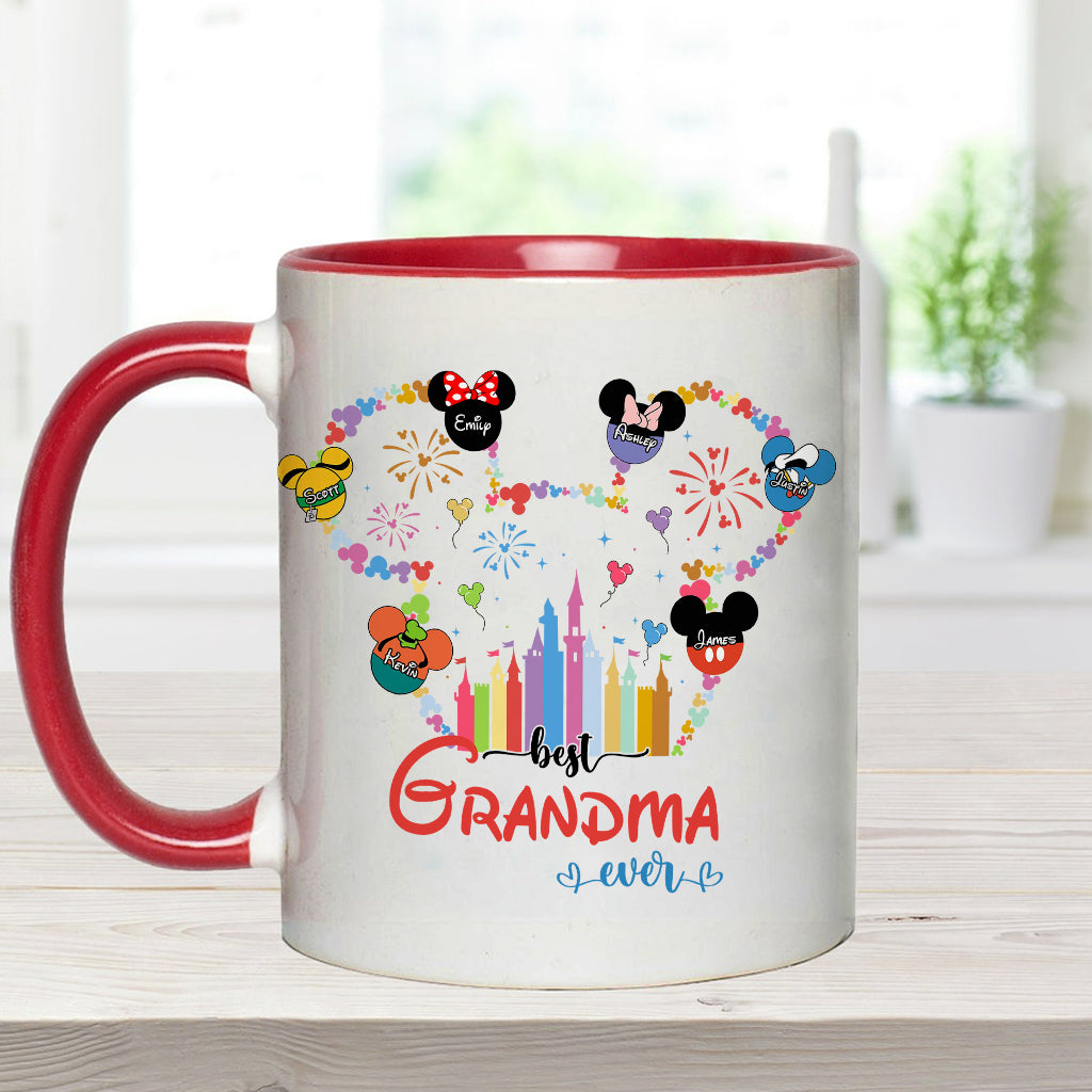 Best Grandma Mom Ever - Personalized Mouse Accent Mug