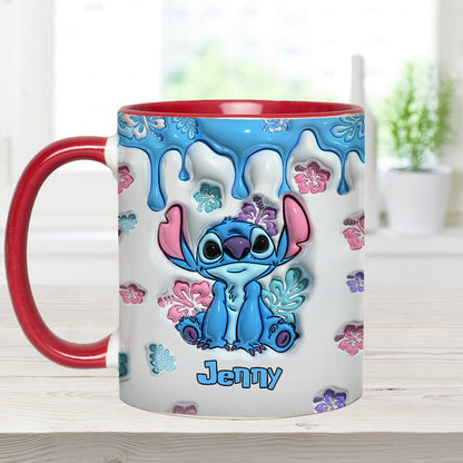 Touch Me And I Will Bite - Personalized Ohana Accent Mug