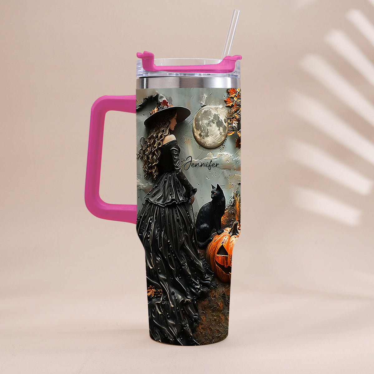 Beautiful Witch - Personalized Witch Tumbler With Handle