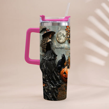 Beautiful Witch - Personalized Witch Tumbler With Handle