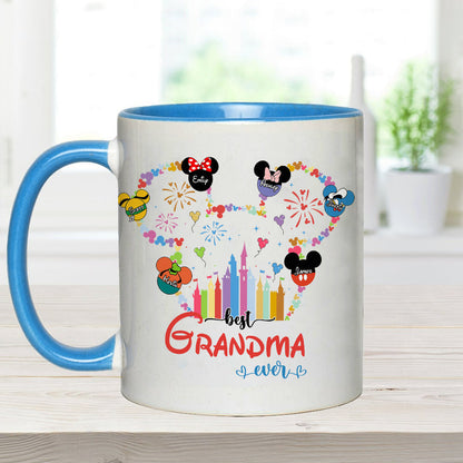 Best Grandma Mom Ever - Personalized Mouse Accent Mug