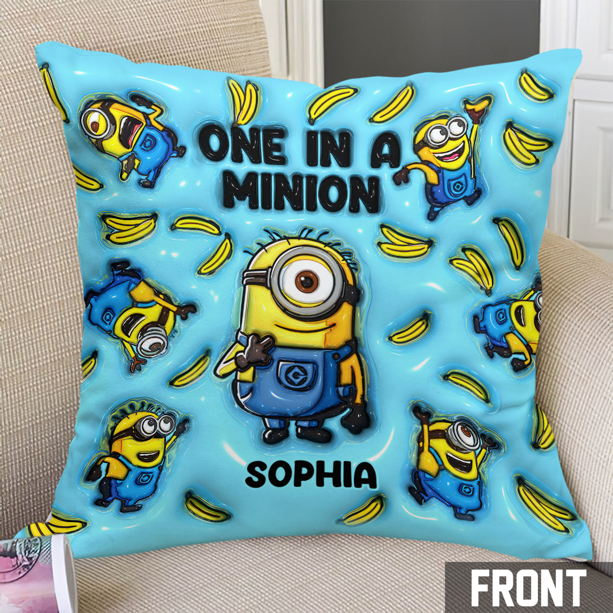 One In The Minion - Personalized Throw Pillow