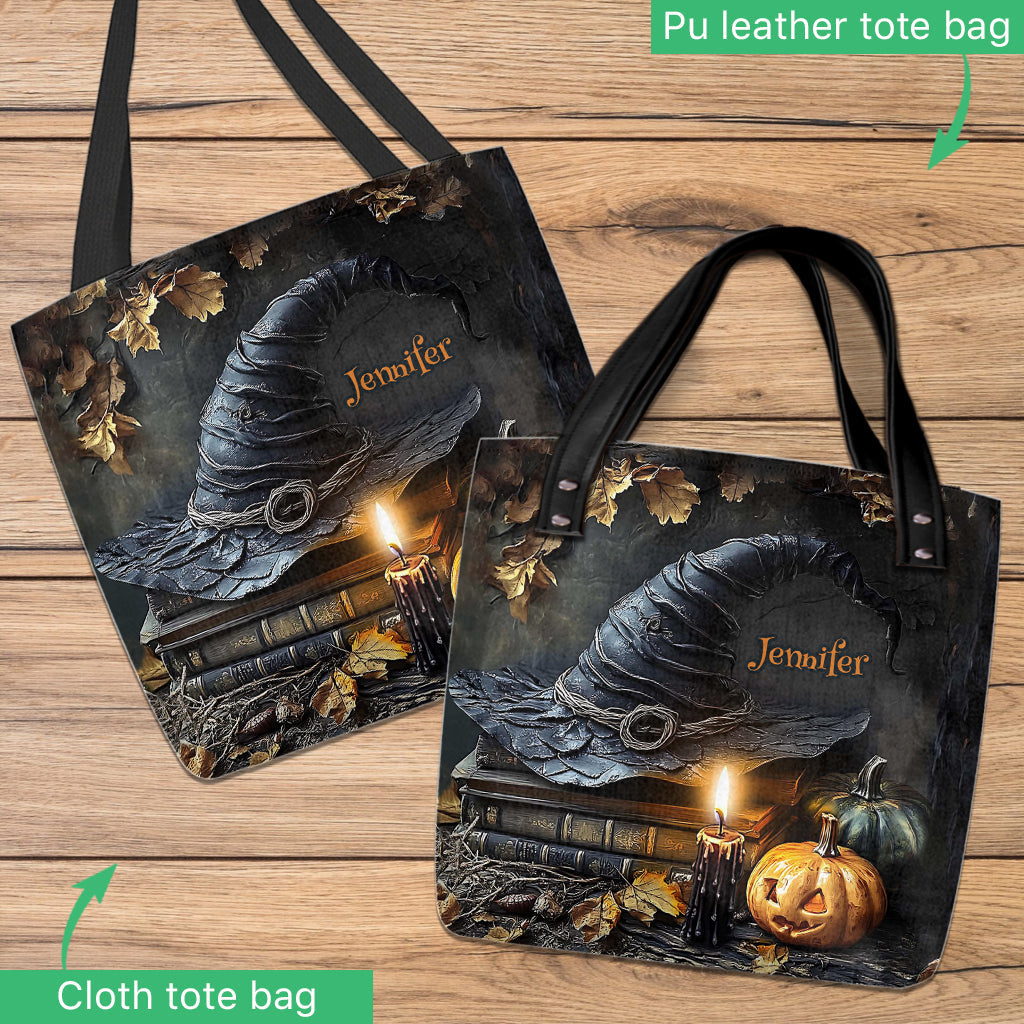 A Witch's Autumn Ritual - Personalized Witch Tote Bag