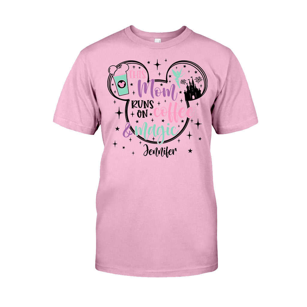 This Mom Runs On Coffee And Magic - Personalized Mouse T-shirt And Hoodie