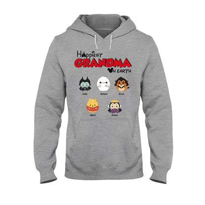 Happiest Grandma On Earth - Personalized Grandma T-shirt And Hoodie