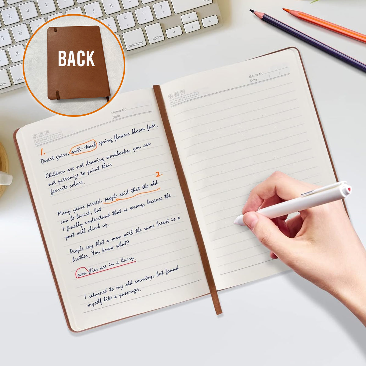Handbook for the Recently Deceased - Personalized Leather Journal