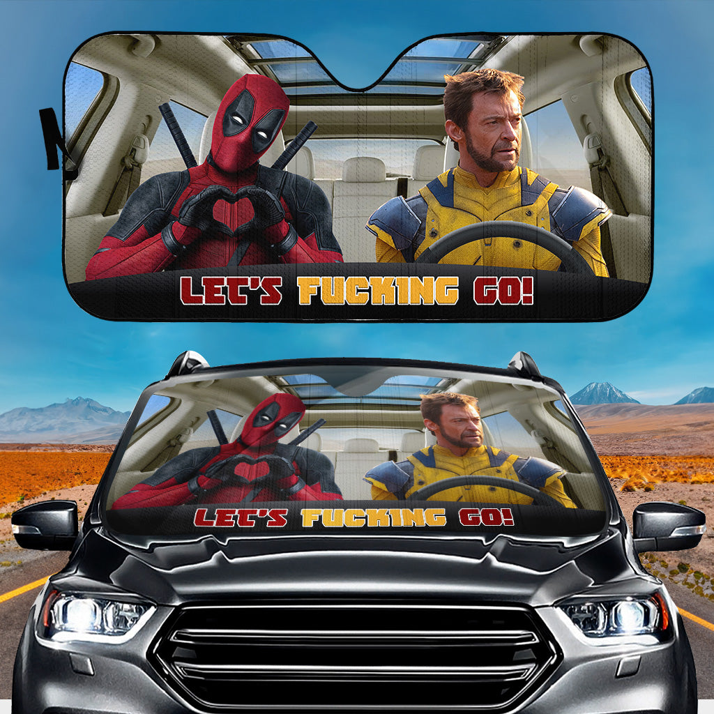 Let's Fucking Go - The Psychopath Car Sunshade