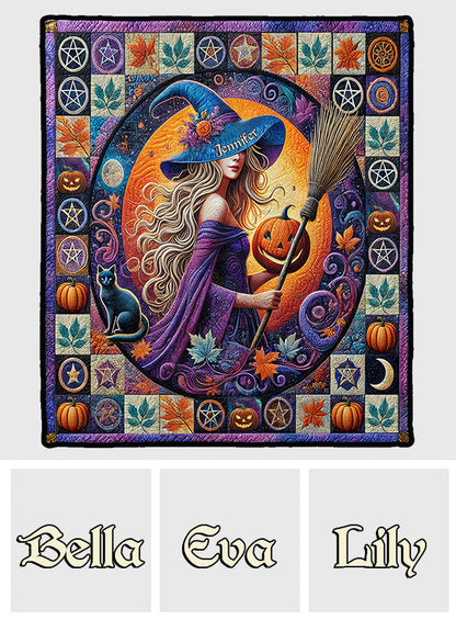 Beautiful Witch - Personalized Witch Quilt