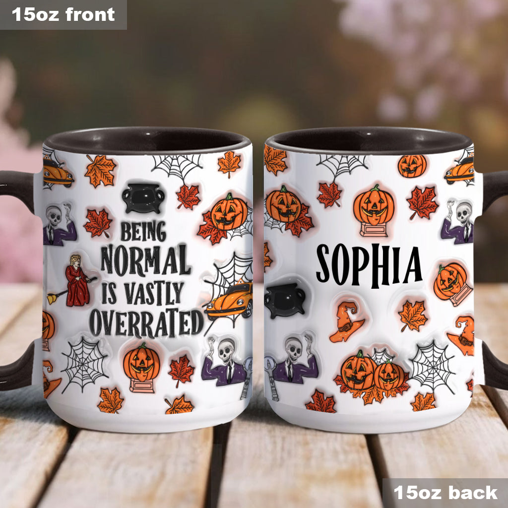 Being Normal Is Vastly Overrated - Personalized Accent Mug