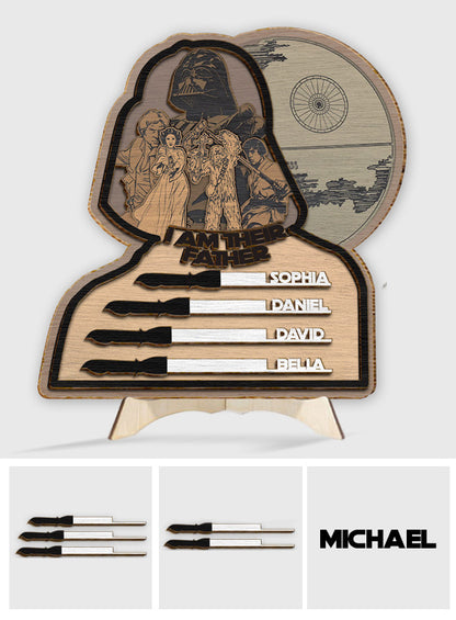 I Am Their Father - Personalized Father 2 Layered Wood Sign / Wood Plaque