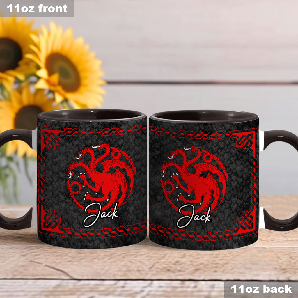 Team Black - Personalized Thrones Game Accent Mug