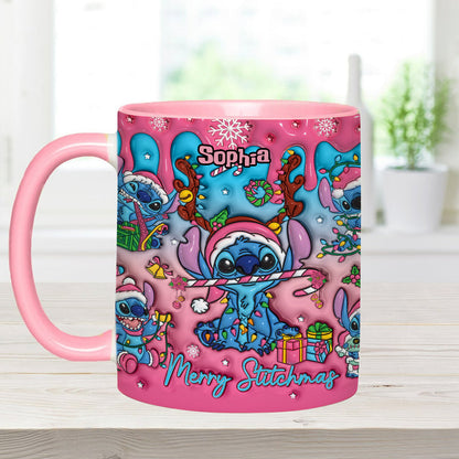 Merry Stitchmas - Personalized Ohana Accent Mug