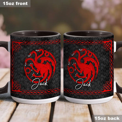 Team Black - Personalized Thrones Game Accent Mug