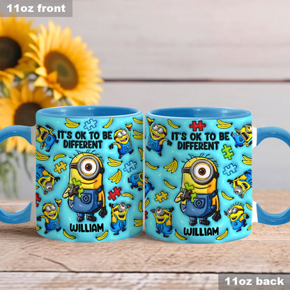 It's Ok To Be Different - Personalized Autism Awareness Accent Mug