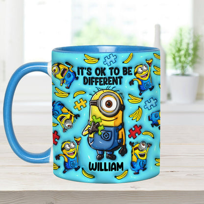 It's Ok To Be Different - Personalized Autism Awareness Accent Mug
