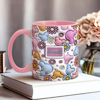Foral Sping Disney - Personalized Mouse Accent Mug