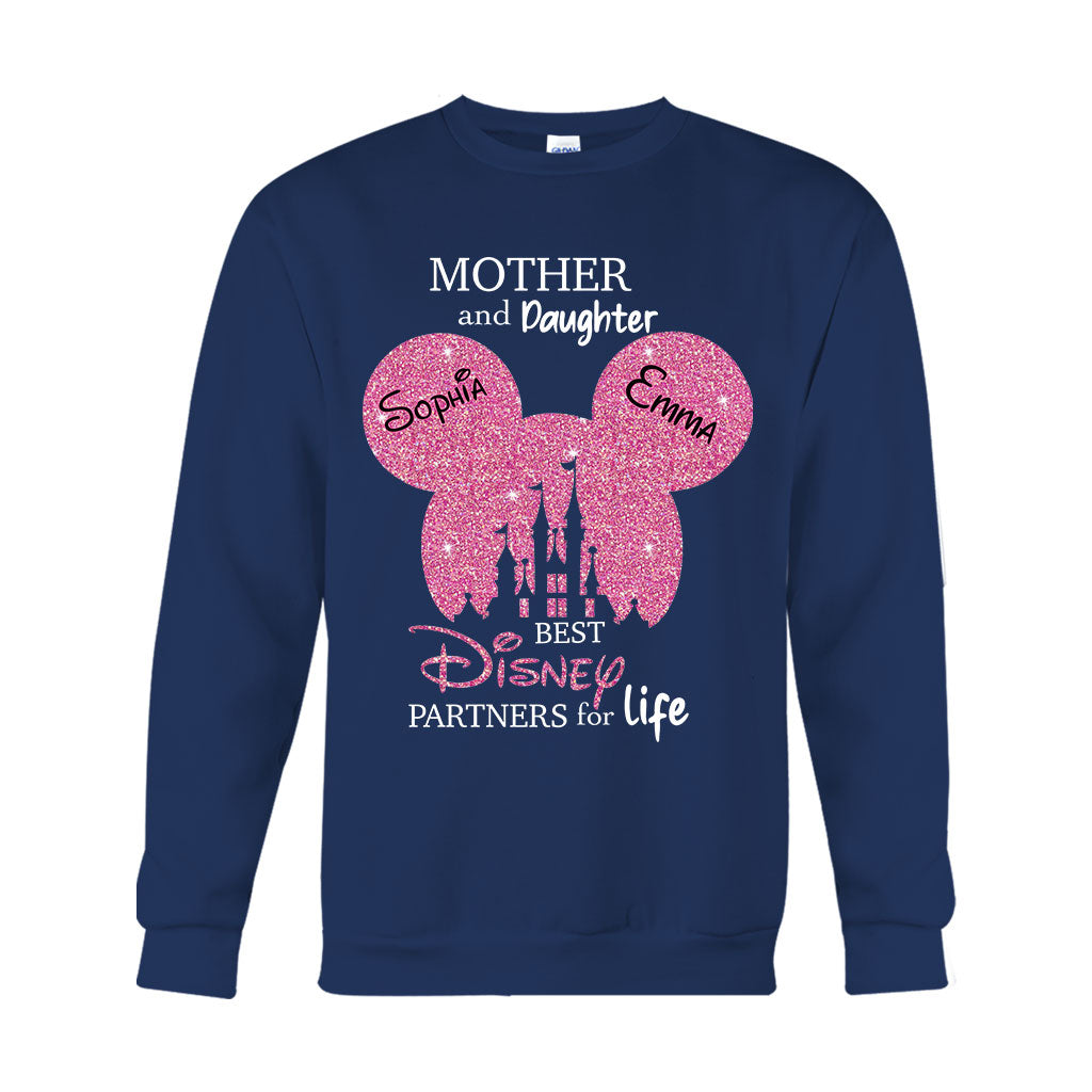 Mother And Daughter Best Partners For Life - Personalized Mouse T-shirt And Hoodie