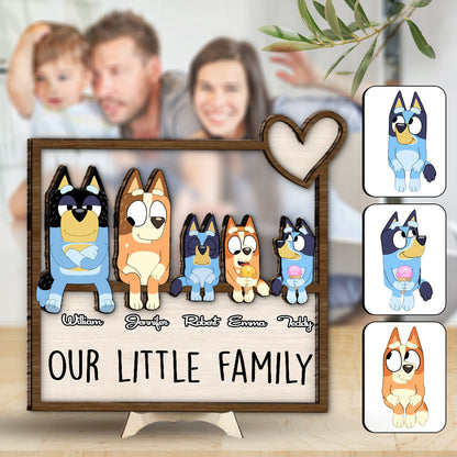 Family Forever - Personalized 2 Layered Wood Sign / Wood Plaque