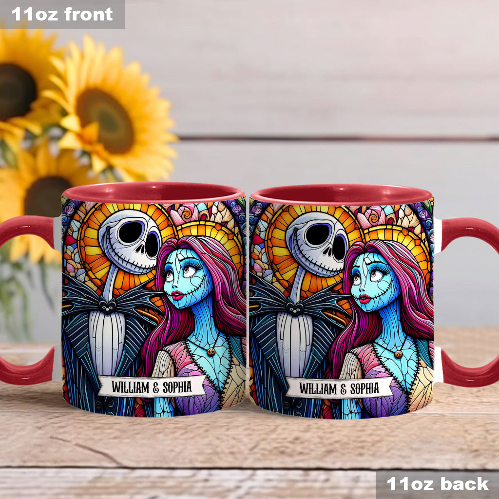 Jack And Sally - Personalized Nightmare Accent Mug
