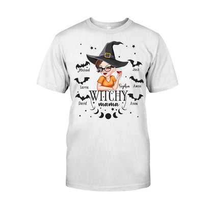 Witchy Mama Grandma - Personalized Witch T-shirt And Hoodie