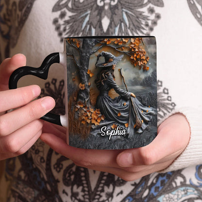 Beautiful Witch - Personalized Witch Heart Handle Mug