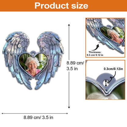 Forever In My Heart - Personalized Memorial Shaped Aluminium Ornament (Print On Both Side)