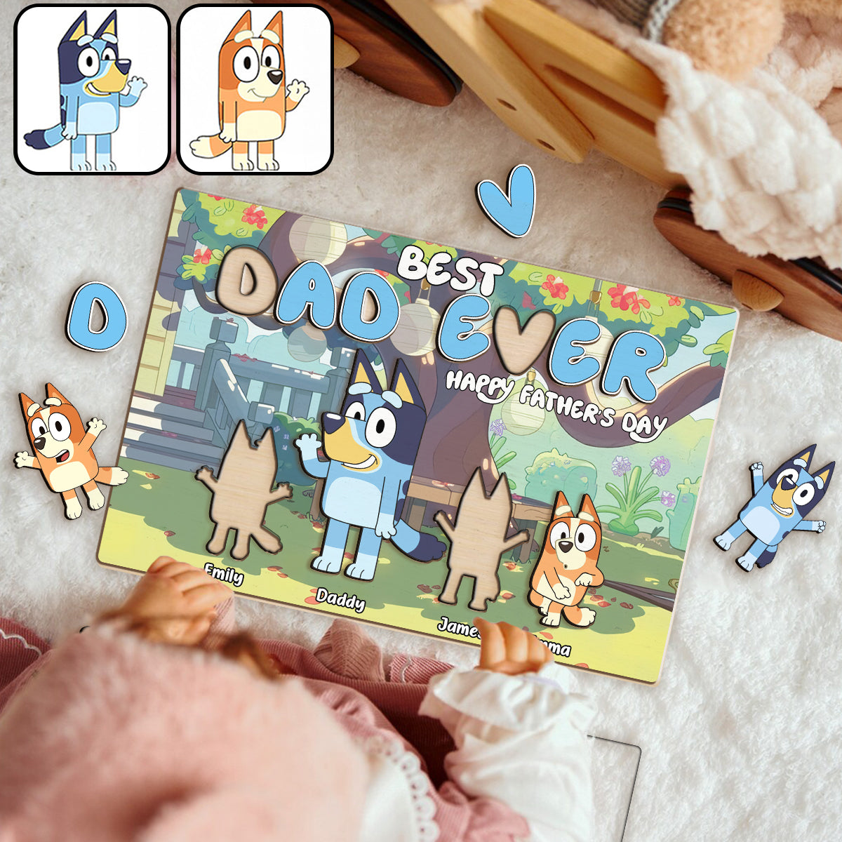 Best Dad Ever - Personalized Father Name Puzzle