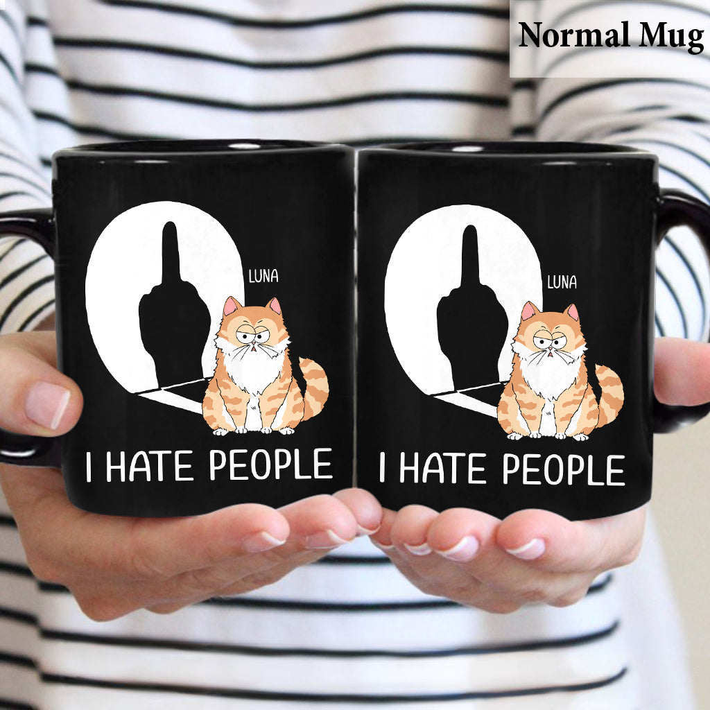 I Hate People - Personalized Cat Mug
