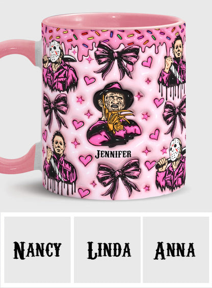 Pink Halloween Fan - Personalized Accent Mug