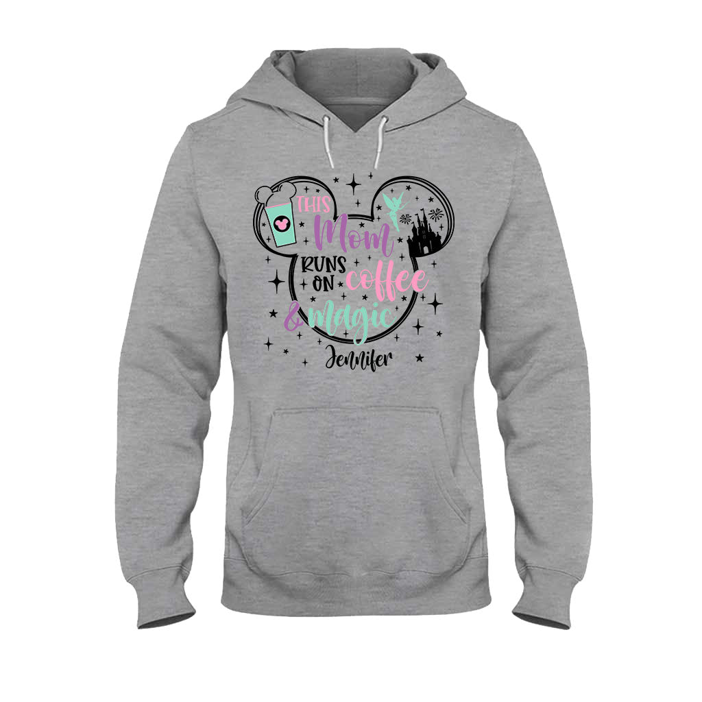This Mom Runs On Coffee And Magic - Personalized Mouse T-shirt And Hoodie