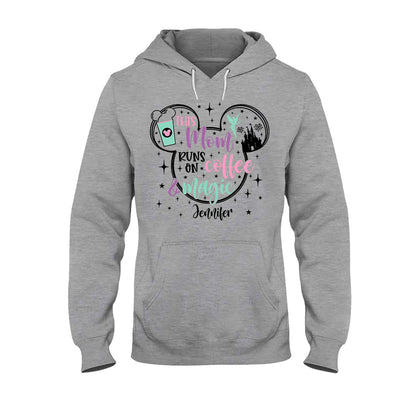 This Mom Runs On Coffee And Magic - Personalized Mouse T-shirt And Hoodie