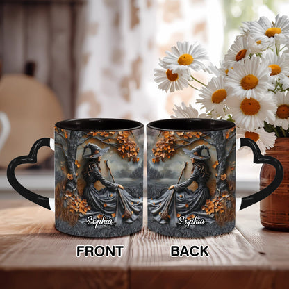 Beautiful Witch - Personalized Witch Heart Handle Mug