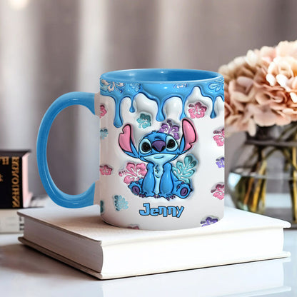 Touch Me And I Will Bite - Personalized Ohana Accent Mug
