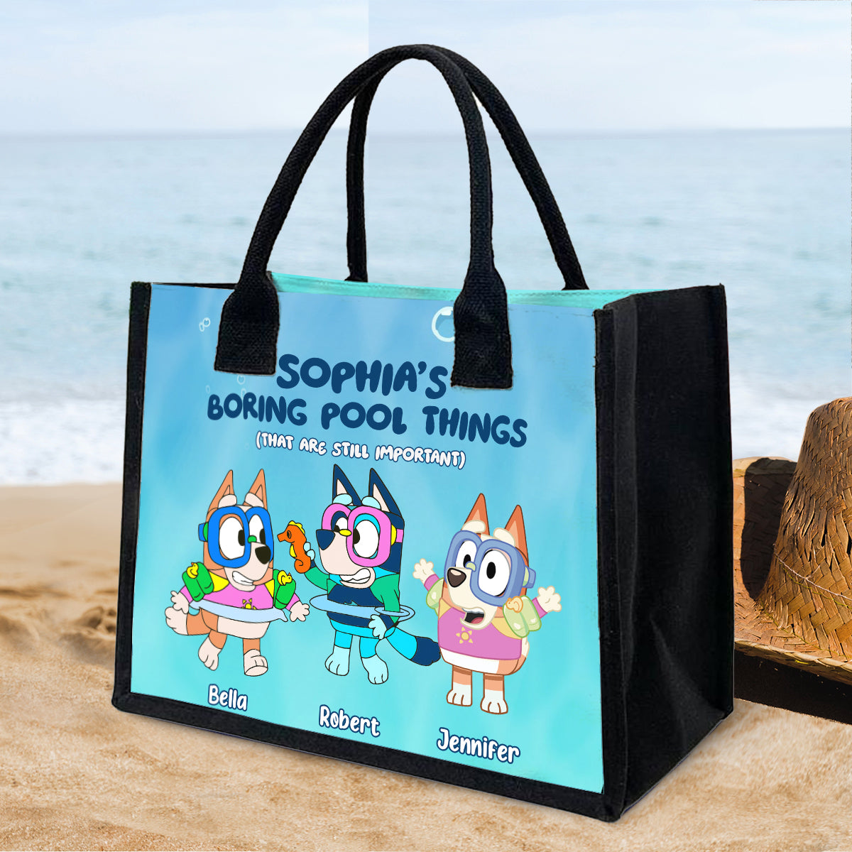 Boring Pool Things - Personalized Canvas Tote Bag