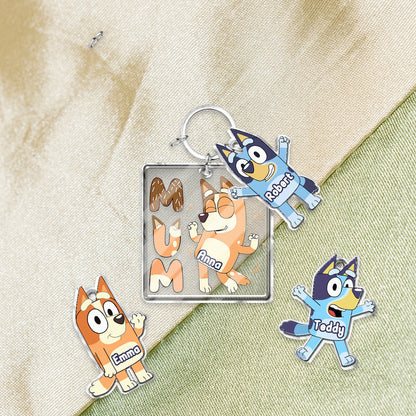 Cool Mom Dad Nana - Personalized Mother Keychain with Charms