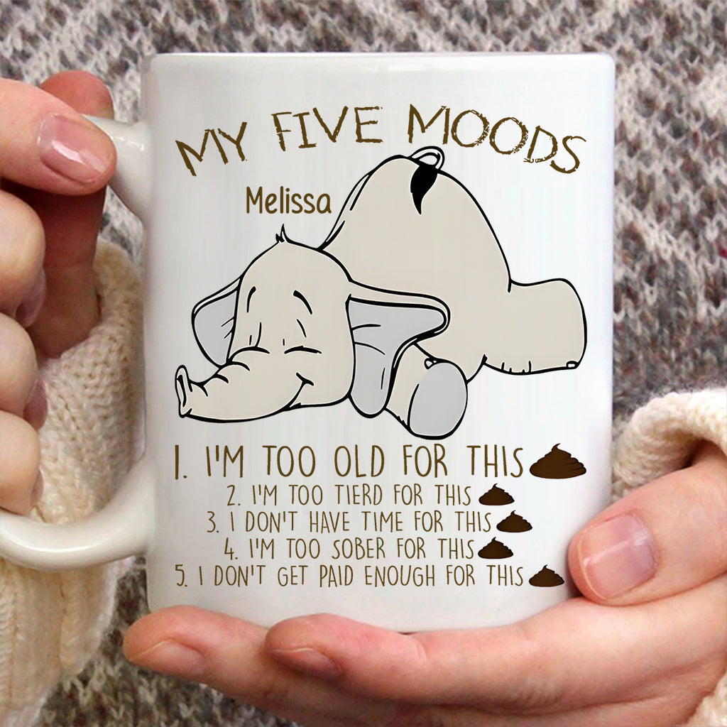 My Five Moods - Personalized Sarcasm Mug