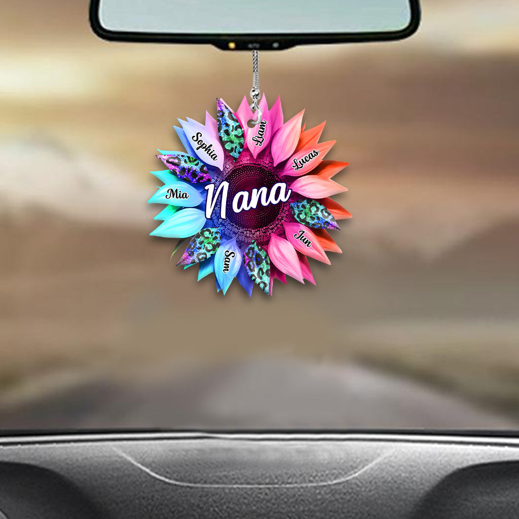 Grandma Mom Sunflower - Personalized Grandma Car Ornament