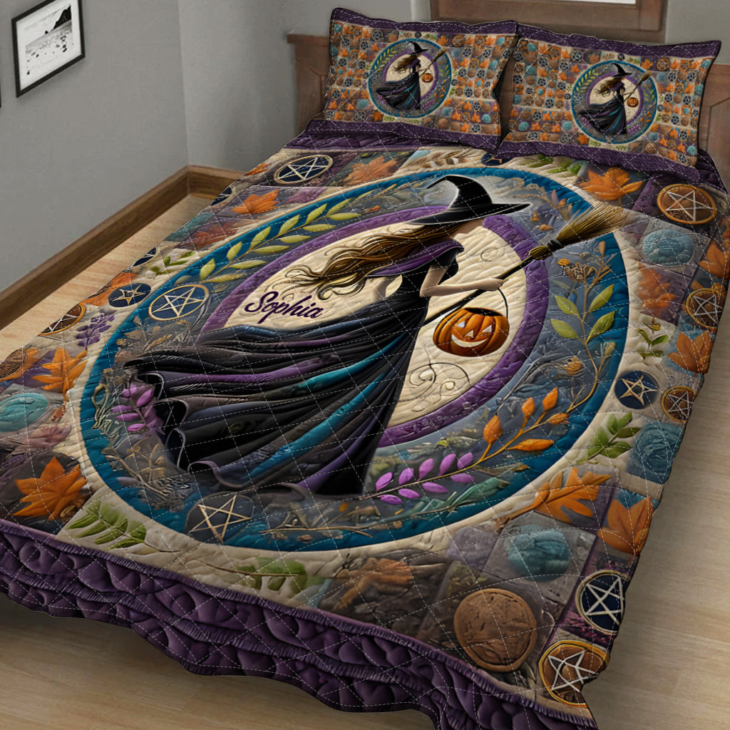 Beautiful Witch - Personalized Witch Quilt Set