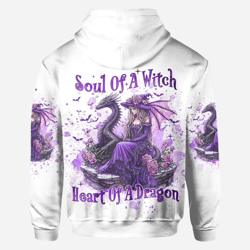 Soul Of A Witch Heart Of A Dragon - Personalized Witch All Over Shirt