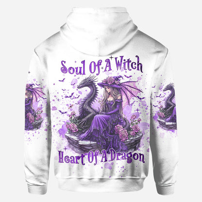 Soul Of A Witch Heart Of A Dragon - Personalized Witch All Over Shirt