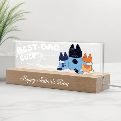 Best Dad Ever - Personalized Custom LED Night Light