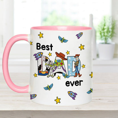 Best Dad Ever - Personalized Father Accent Mug