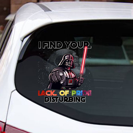 I Find Your Lack of Pride Disturbing - LGBT Support Decal Full